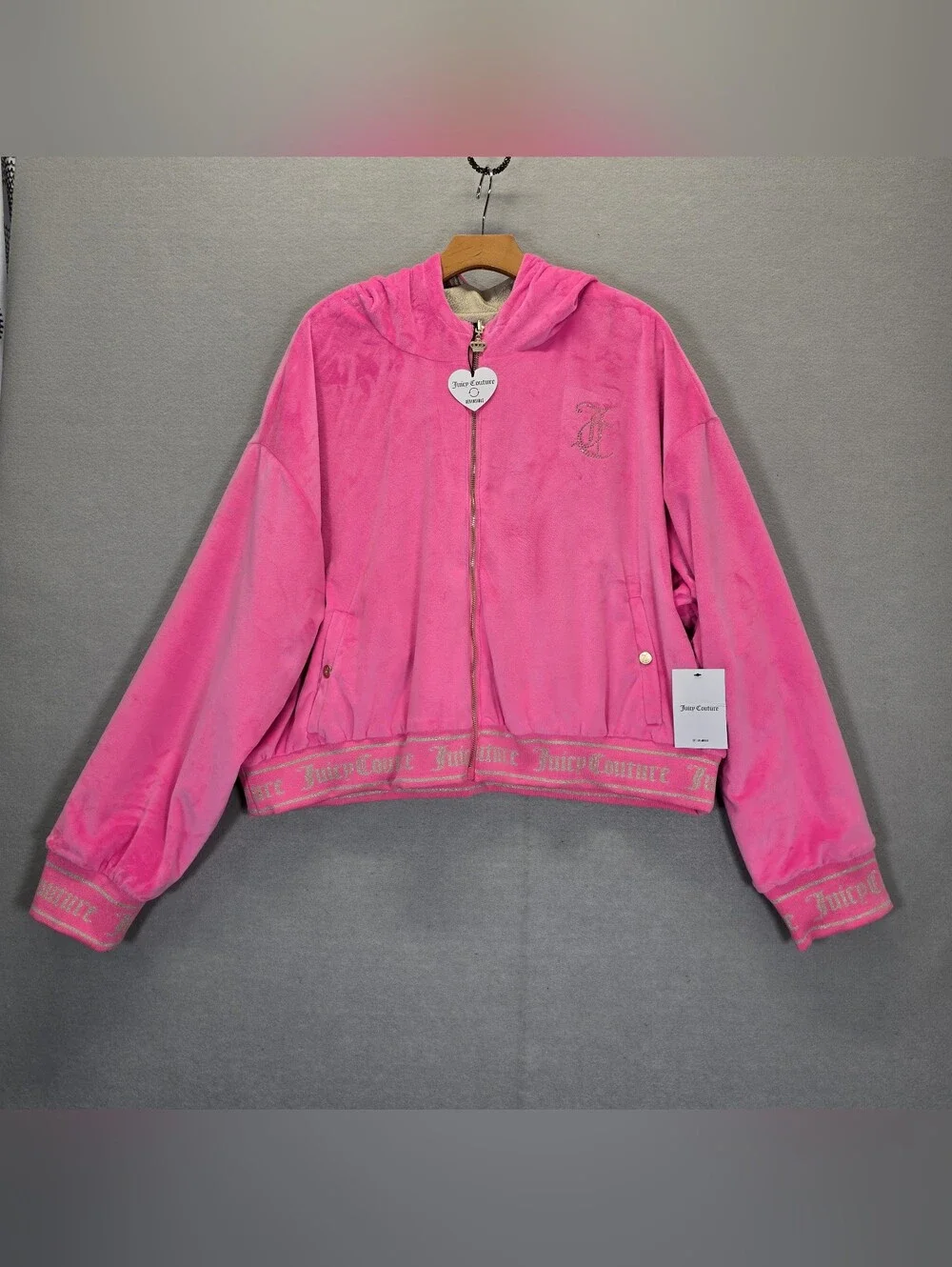 Women's Juicy Couture Reversible Bomber Jacket in Retro Pink 3X Gold/Pink
